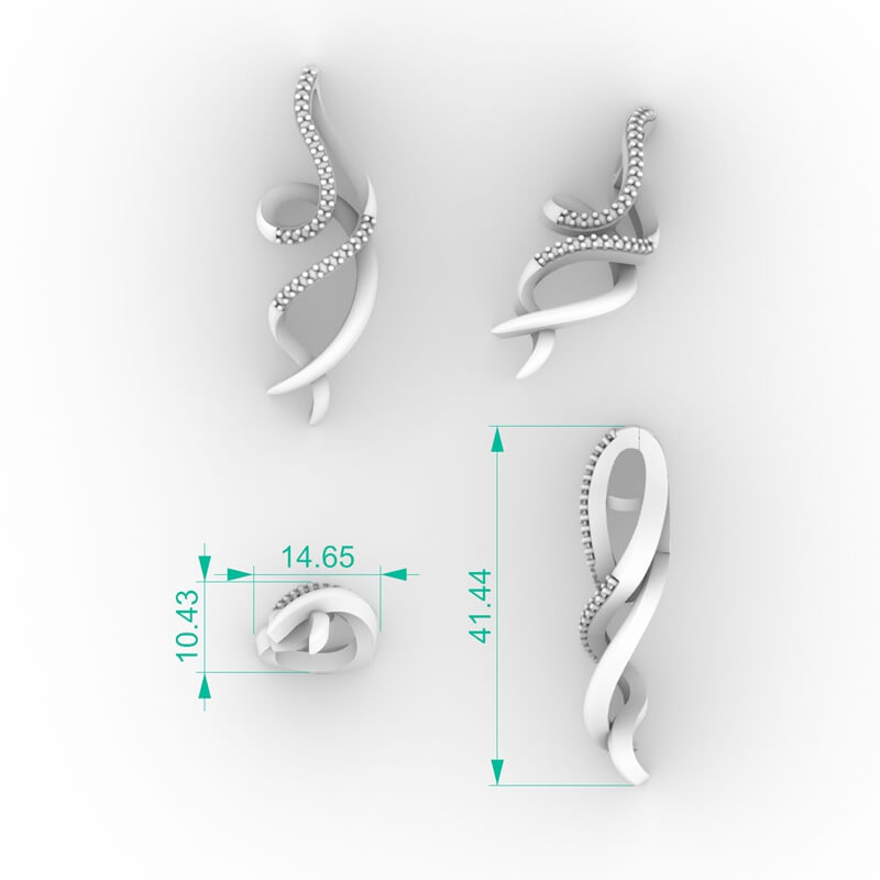 Abstract Diamond Pendant 3d Model File STL PD-SP-RO-FS-0007
