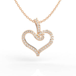 Diamond heart necklace 3d jewelry model PD-PV-RO-HS-0005