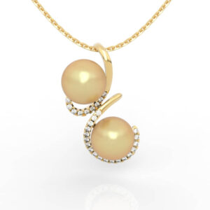 Double Pearl Pendant 3d Jewelry Model PD-PV-PL-FS-0011