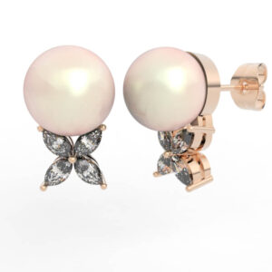 Floral Pearl Stud Earrings Model File STL ER-PV-PL-MQ-0002