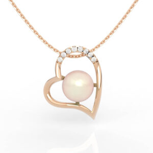 Heart-shaped Pearl Pendant 3D Jewelry Model PD-SP-PL-HS-0002