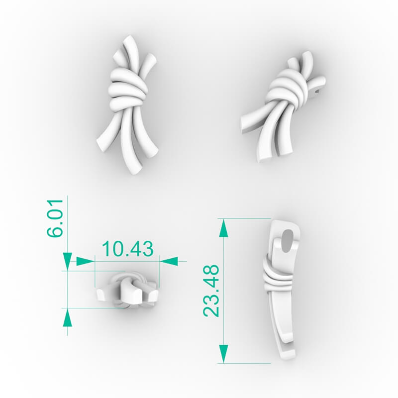 Knot Pendant Necklace 3D Jewelry Model File STL PD-NP-NG-FS-0002
