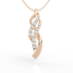 Twisted Diamond Pendant Necklace 3D Model PD-SP-RO-FS-0005