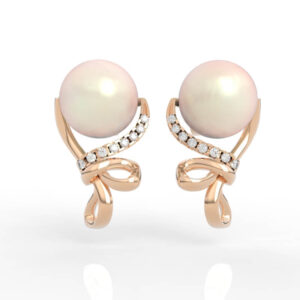 earrings with diamonds and pearls 3d jewelry model ER-SP-PL-FS-0005