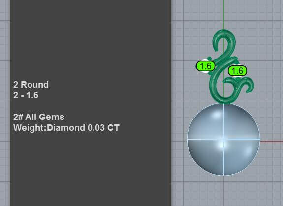 pearl and diamond pendant 3d jewelry model file stl PD-SP-PL-FS-0007