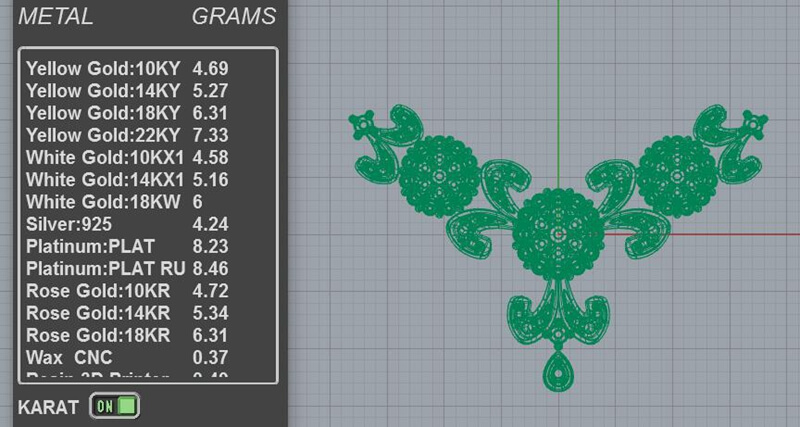 Baroque Style Diamond Cluster Pendant 3D Model PD-PV-RO-FL-0012