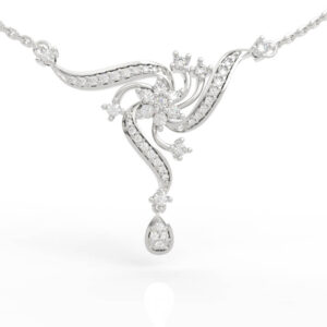 Diamond Floral Necklace 3D Model PD-PV-RO-FL-0011