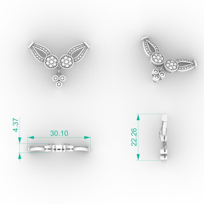 Diamond Pendant Necklace 3D Model PD-PV-RO-FS-0010