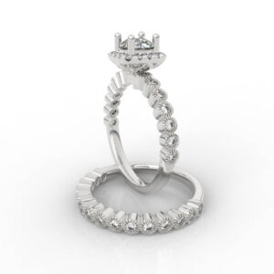 Diamond engagement ring set 3d model EG-PV-RO-FS-0015