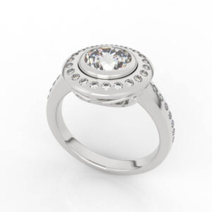 Diamond halo ring 3d model EG-PV-RO-FS-0012