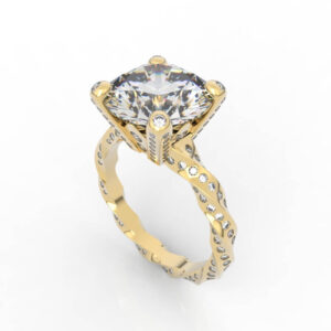 Large Diamond Engagement Ring 3D Model EG-PV-RO-FS-0011