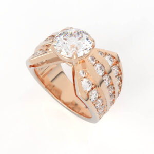 Multi-Row Diamond Ring 3D Model EG-PV-RO-FS-0010