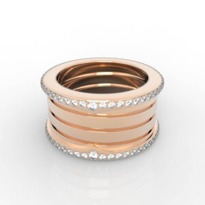 Customizable engraved Spring-loaded ring model RG-PV-RO-FS-0010