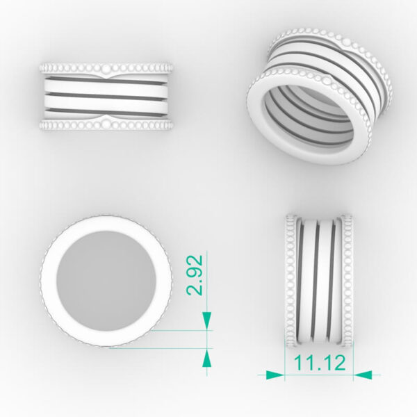 3d Rings Loading Customizable engraved Spring-loaded ring model for 3D Printing