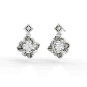 Floral Diamond Earrings 3d model ER-SP-RO-FL-0002
