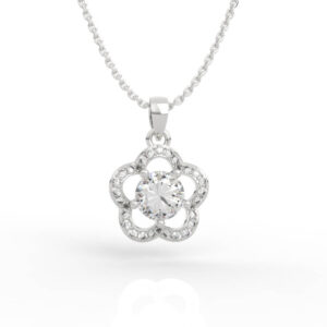 Flower Diamond Pendant Necklace 3D Model PD-PV-RO-FL-0013