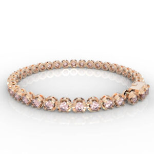 Single 0.06-0.08ct Gem Or Diamond Tennis Bracelet Model