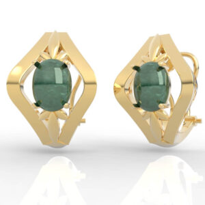 Oval Gemstone Earrings 3D Model ER-NP-OV-FS-0001