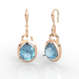Pear Cut Drop Earrings 3D Model ER-NP-PE-FS-0001