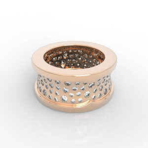 Wide Band Diamond Ring 3D Model RG-PV-RO-FS-0012