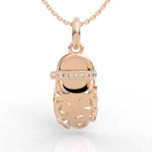 Baby Shoe Charm Necklace Model PD-SP-RO-FS-0011