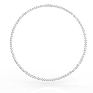 Gem Tennis Necklace Circle 3D Model NK-PV-RO-FS-0002