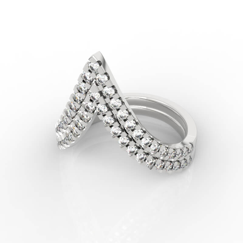 Geometric V Shape Diamond Ring Model RG-PV-RO-FS-0013