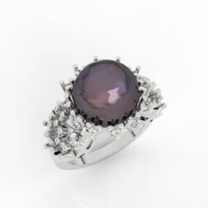 Halo Diamond Pearl Ring Model RG-PV-PL-FS-0004