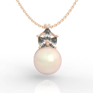 Pear Diamond Necklace with Pearl 3D Model PD-PV-PL-PE-0001