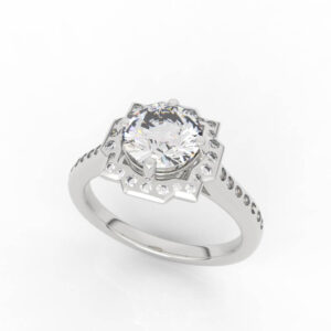 Vintage 1 Carat Diamond Engagement Ring Model EG-PV-RO-FS-0017