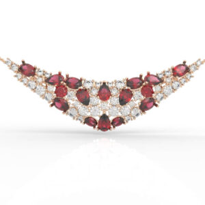Crescent Gem Necklace 3D Model PD-PV-PE-OV-0003