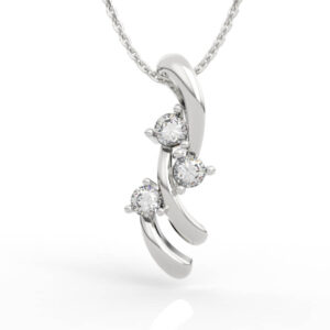 Curved Wave Diamond Pendant Model PD-SP-RO-FS-0024