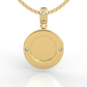 Customizable engraved Round Medallion Pendant Model PD-SP-RO-FS-0020