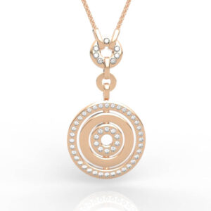 Customizable engraved Turn Circle Pendant Model PD-PV-RO-FS-0018