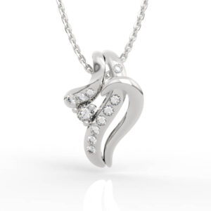 Diamond Flame Pendant Necklace 3D Model PD-PV-RO-FS-0022