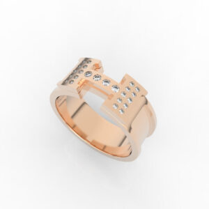 Diamond H Ring 3D Model RG-SP-RO-FS-0005
