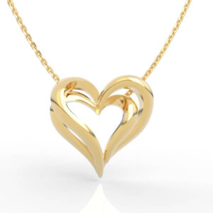 Interlocking Heart Necklace 3D Model PD-NP-NG-HS-0003