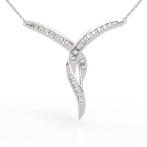 Modern Y-Shape Diamond Pendant Model PD-PV-RO-FS-0026