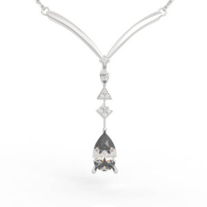 Pear Drop Diamond Gem Necklace Model PD-PV-PE-FS-0002