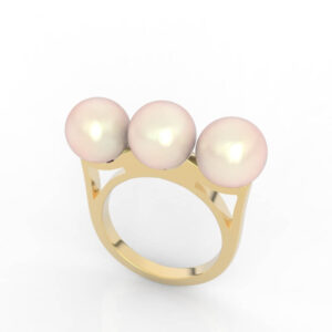 Triple Pearl Ring 3D Model RG-NP-PL-FS-0002
