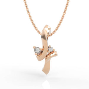 Twisted Ribbon Diamond Necklace 3D Model PD-SP-RO-FS-0023