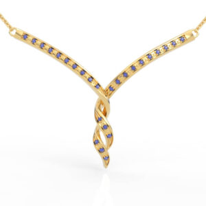 Twisted Y Shape Pendant Necklace Model PD-PV-RO-FS-0027