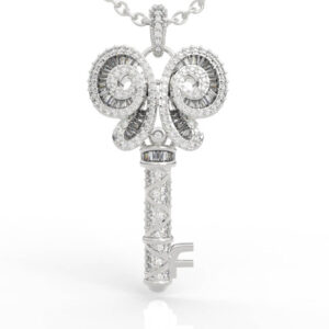 Butterfly Key Diamond Pendant PD-PV-RO-AN-0002