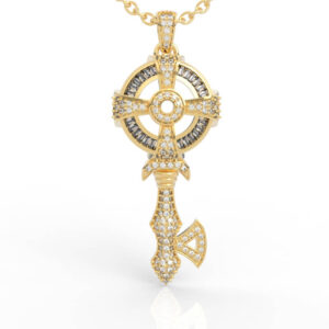Cross Key Diamond Pendant PD-PV-RO-MH-0005