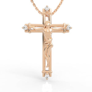Diamond Crucifix Pendant PD-SP-RO-MH-0014