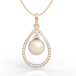 Floating Pearl Diamond Pendant PD-PV-PL-FS-0016