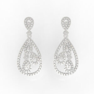 Pave Diamond Dangle Earrings ER-PV-RO-FS-0009