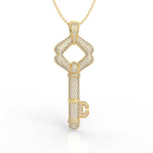 Pave Diamond Key Necklace 3D Model PD-PV-RO-FS-0030
