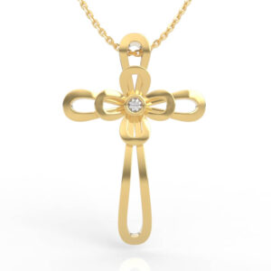 Simple Diamond Cross Pendant PD-SP-RO-MH-0010