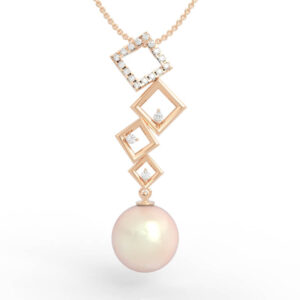 Square Frame Pearl Necklace PD-SP-PL-FS-0009